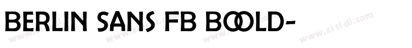 Berlin Sans FB Bold字体转换